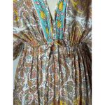 World Market Dress Women Small White Yellow Floral Paisley Maxi Boho Cottagecore Photo 6
