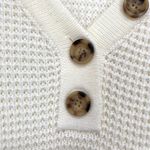 Listicle Waffle Knit Button Sweater Top Long Sleeve Granola Gorpcore Large Photo 7