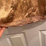 SheIn Satin Brown Blouse with Lace Detail Photo 6