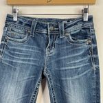 Miss Me Angel Wing Rhinestone Western Cropped Capri Distressed Stretch Jeans 26 Photo 1