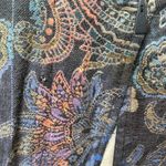 Soft Surroundings  Paloma Cardigan Multicolor Paisley Pattern 100% Rayon Large Photo 4