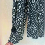 Lucky Brand Velvet Trim Peasant Blouse Size S Photo 4