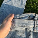 American Eagle Highest Rise 90’s Boyfriend Plaid Patch Jeans Size 6 Photo 5