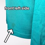 Vintage 80s Sears Teal Henley Long Sleeve Knit Top Large Green Photo 9