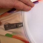 Aerie White & Pink Floral Bikini Top Photo 2