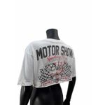 Garage  Cropped Graphic Tee Motor Show White Cotton Short Sleeve P/S Photo 4