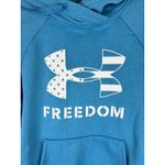 Under Armour  Freedom Hoodie Sweatshirt Pullover Blue USA Stars Stripes Large EUC Photo 2