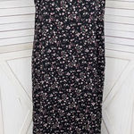 Kathie Lee Collection Vintage 90s Y2K Kathie Lee Floral Sleeveless Shift Maxi Dress Black Pink Medium Photo 0
