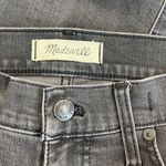 Madewell Black Dark Grey Distressed Hem Ripped Knees 9” High-Rise Skinny Jeans Photo 9