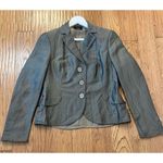 Akris Punto grey linen wool silk three button blazer 8 Photo 1