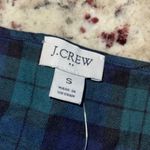 J. Crew Blackwatch Blue Green Flannel Squareneck Ruffle Top Size Small NWT Photo 5
