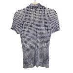 Max Mara Made in Italy Geometric Print Semi-Sheer Polo Shirt Size Small 726G Photo 7