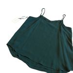 1. State  Spaghetti Strap Blouse Top Shirt Flowy Deep Forest Green Size Medium NWT Photo 7