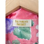 Victoria's Secret Vintage Gold Label Pink Floral Satin Sleep Shirt Dress S/M Photo 3