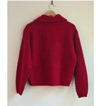 Everlane The Half-Zip Sweater in Luxe Merino in Berry Red, Size X-Small Photo 8