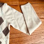 Charter Club  RARE 100% Cashmere Argyle Crewneck Brown Tan Sweater Women’s Size S Photo 4