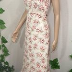 Park & Fifth Cream and Red Floral Midi Jubilee Dress NWT Pink Photo 10