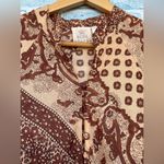 BLUE BOHEME Audrey Printed Maxi kaftan Dress Butterfly Sleeves brown large Brown Photo 3