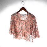 Lovers + Friends  Sheer Crop Top Animal Print nwt‎ Photo 2