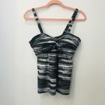 New Boutique two piece black white tankini sz Medium Photo 3
