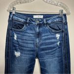 KanCan Morgan High Rise Two Tone Flare Released Raw Hem Denim Jeans Blue Size 29 Photo 5