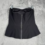 EXPRESS  Shirt Womens 6 Black Peplum Romantic‎ Feminine Neutral Dark Fairy Edgy Photo 2