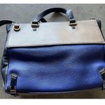 Marc Jacobs Marc by Shelter Island Blue Color Brown Block Leather Satchel Tote Photo 2