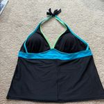 a.n.a  Black Tankini Top Swimwear Women’s Plus Size 16W Halter Top Style Ties Photo 3