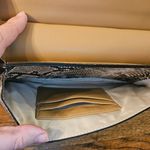 INC International Concepts Glam Snakeskin Gold Chain Embossed Crossbody 11x7 New Black Photo 3