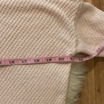 Loft  Mock Neck Light Pink Knitted Sweater Shoulder Buttons EUC Sz M Pullover Photo 7
