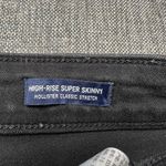 Hollister High Rise Super Skinny Jeans Black Distressed Ripped Size 7S 28x28 Photo 6