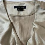 Cynthia Steffe sleeveless satin ruffle v neck utility belted mini dress size 8 Photo 7