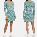 BP NWT Green Floral Knit Long Sleeve V-Neck Sustainable Dress - Size: L Photo 1