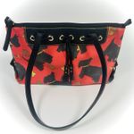 Dooney & Bourke Purse Red Scottie Dog Bag Satchel Coated Leather Vintage Photo 2