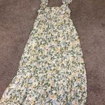 Blu Pepper Citrus Floral Ruffle Maxi Dress - Green and Yellow Floral Photo 1