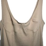 ZARA , beige ribbed dress, tank, fit and flare, size Large Photo 2