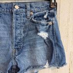 Gap * High Rise Cheeky Shorts Size 2 Demin Distressed Summer Casual High Waist Photo 4