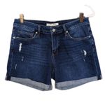 MAVI Marla Mid Rise Cuffed Shorts Dark Wash Stretch Denim Distressed Women's 30 Blue Photo 0