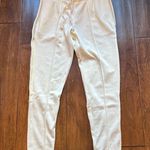 Adidas Women's Regular Fit Elastic Waist Zip Pockets Tricot Pants Off White NWT Photo 3