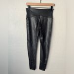 Spanx faux leather high rise leggings black large NWOT Photo 6
