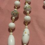 Vintage Milk Glass Floral Beaded Necklaces Set of 2 White Photo 9