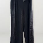 Banana Republic Wide Leg Black Satin Pants Size 4 Womens Dress Pants Photo 0