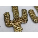 Source Unknown Western Bronze Rhinestone Bedazzled Cactus Fish Hook Earrings sou Photo 2