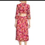 Julia Jordan  Pink‎ Floral Cutout Back Midi Dress Size 14 Photo 1