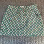 Aeropostale Dark Green Pink Flower Pattern Mini Skirt Photo 0