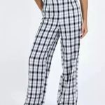 Princess Polly  Wide Leg Plaid Pants Trouser Black & White Womens Size 10 Photo 2