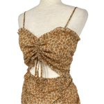 Illa Illa  Micro Floral Cut Out Cinched Mini Dress Size Large Cottagecore Photo 2