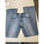 Kancan Selena Light Wash Mid Rise Flare Jeans with Raw Hem size 9/28 Blue Photo 2