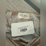 1.4.3. Story by Line Up 143 Story Lead Me On Tie Top Cream Stripe Long Sleeve Boho Size Small NWT Photo 6