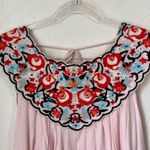 Free People NWT In The Flowers pink embroidered pink swing mini dress size XS Photo 2